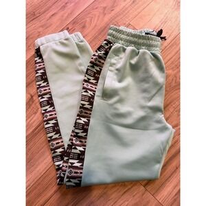 Nu Trendz Signature Collection Womens Joggers Mint Green Southwestern Side Strip